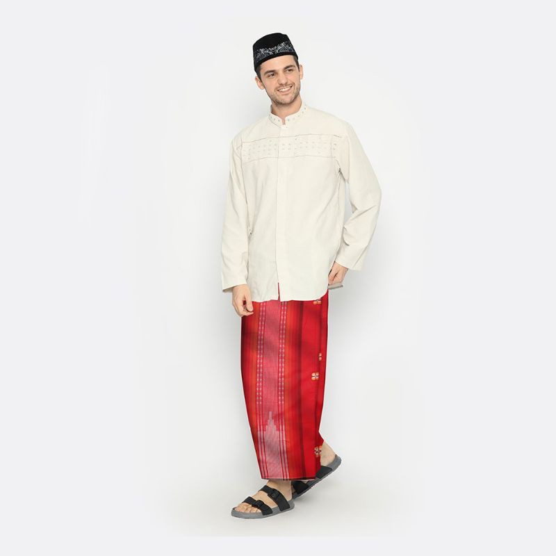 Sarung ATLAS Premium 790 Songket Special Merah 02

