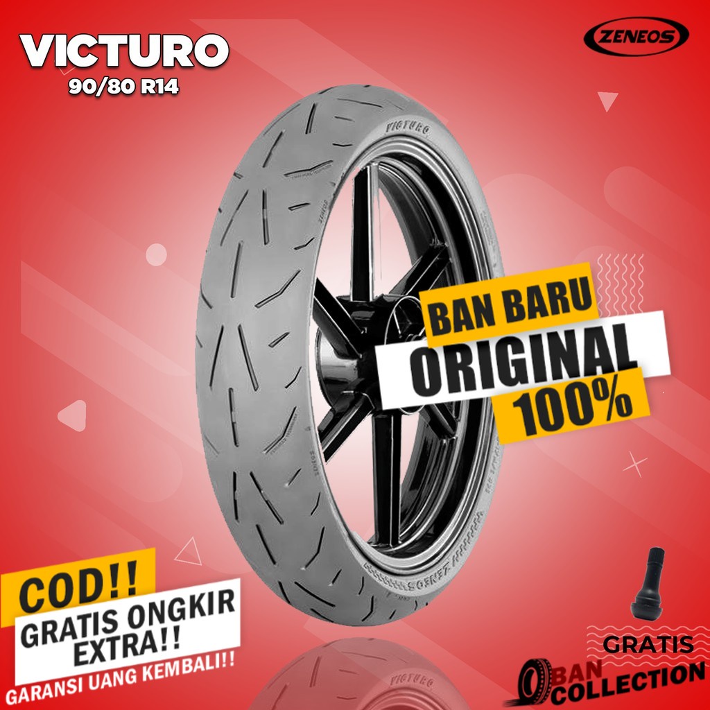 Ban Motor Matic RACING COMPOUND // ZENEOS VICTURO 90/80 Ring 14 Tubeless ban motor matic tubles ring