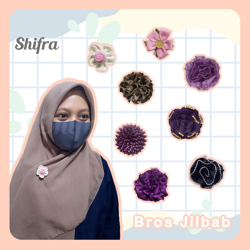 Shifra Bros Bunga Aksesoris Hijab Cantik Lucu