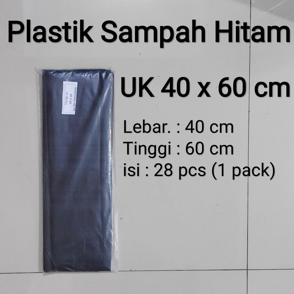 Kantong Plastik sampah Hitam Uk 100x120 (isi 5 pcs) / 90x120 (isi 6 pcs) / 80x120 (isi 8pcs) / 60x100 (isi 12pcs)/ 50x75 (isi 18pcs)/ 50x60 (isi 22pcs) / 40x60 (isi28pcs) / 40x50 (isi 32pcs) , kantong Sampah Hitam, Trash Bag, Tempat sampah Plastik