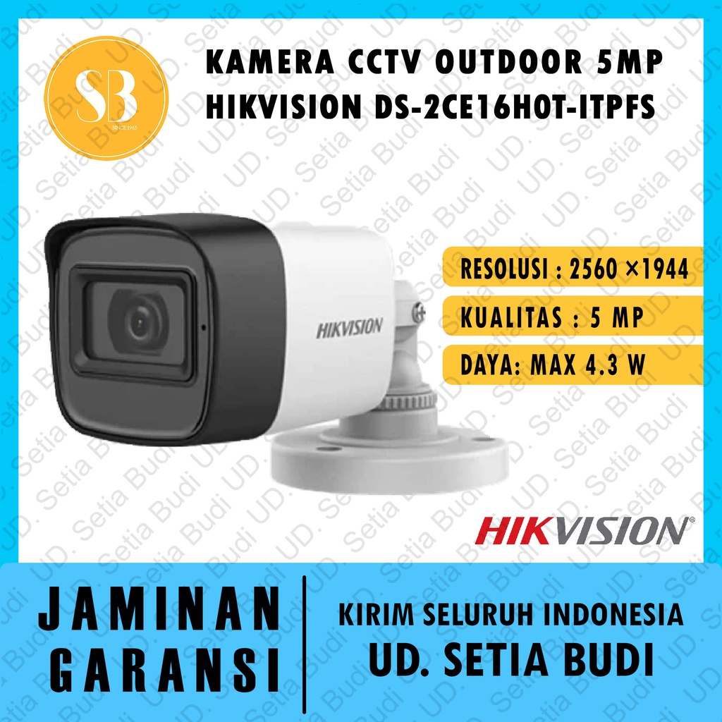 Kamera CCTV Outdoor Hikvision DS-2CE16H0T-ITPFS 5MP Camera CCTV 5MP