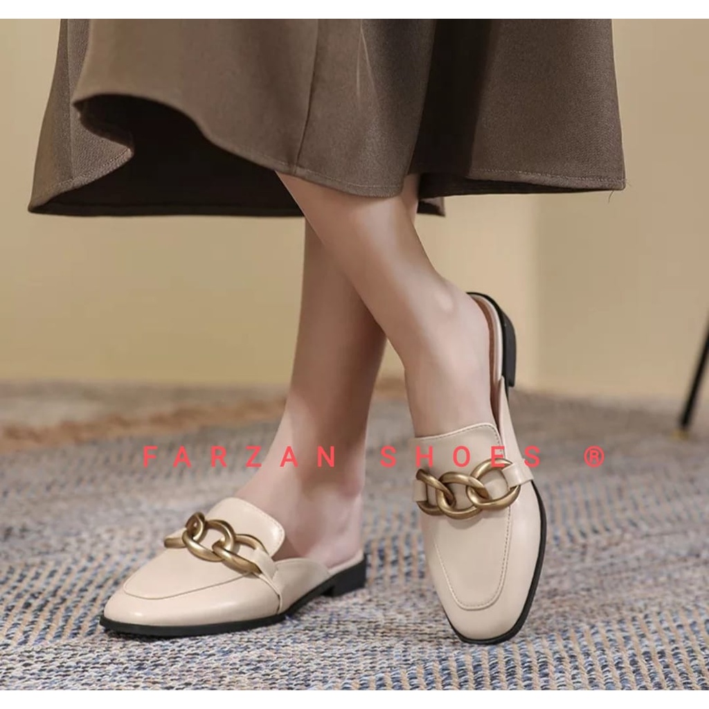 REAL [ICT FLATSHOES WANITA RANTAI  KOREA STYLE NV 01 SERBA SHOES