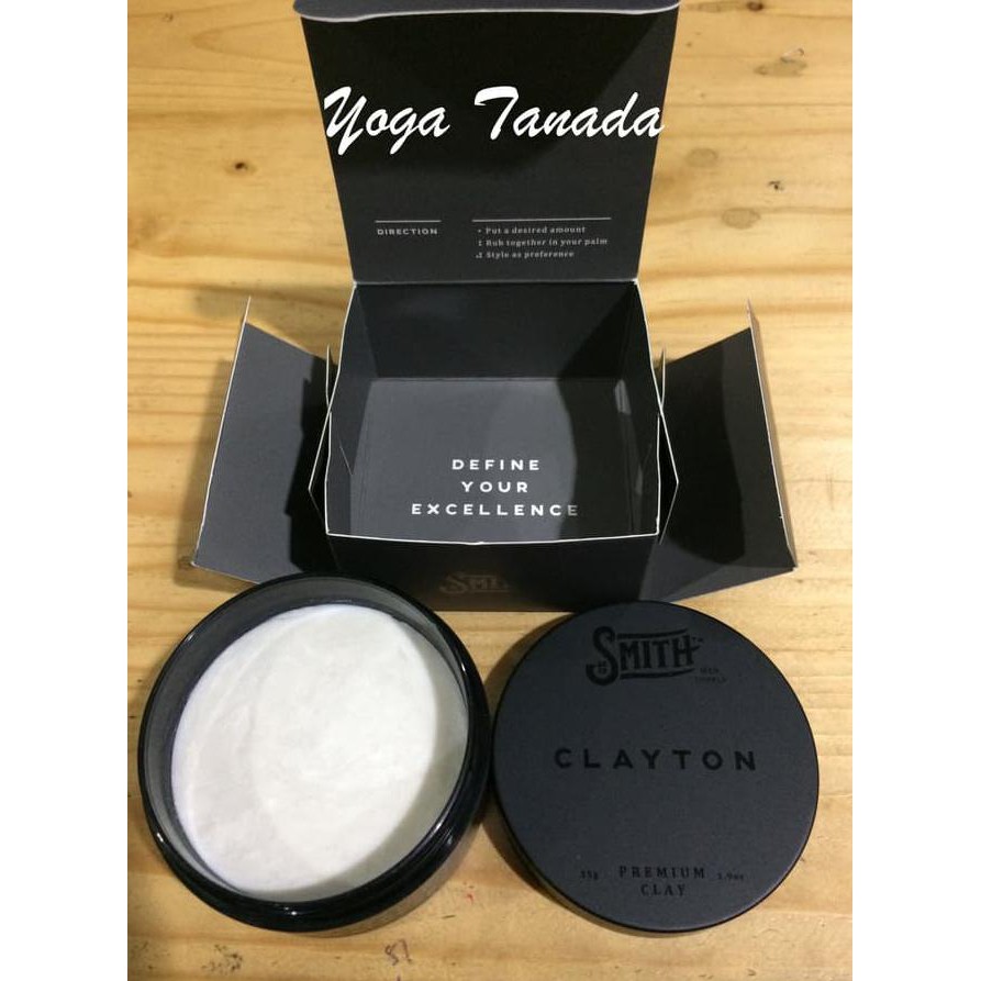 

Pomade Smith Clayton Premium Clay Matte Waterbased 1.9 Oz (Free Sisir)