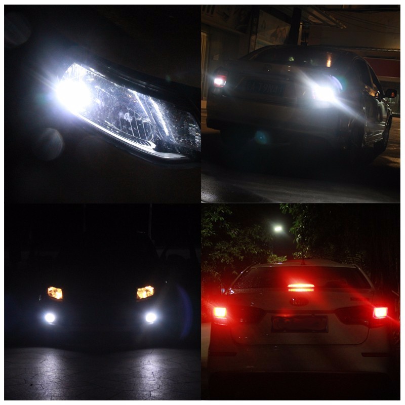 2Pcs Lampu LED H3 7.5W COB 24V 6000K Warna Putih Super Terang untuk Headlight / Fog Lamp Mobil