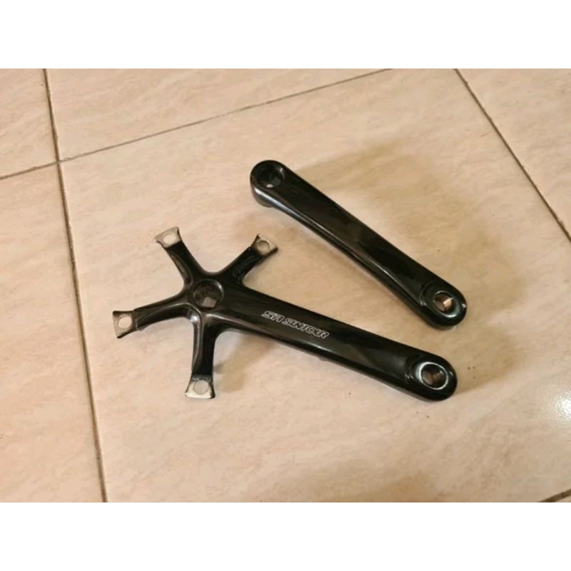 Crank arm SR Suntour taiwan bcd 130mm untuk chainring bcd 130 mm bahan alloy tungkai