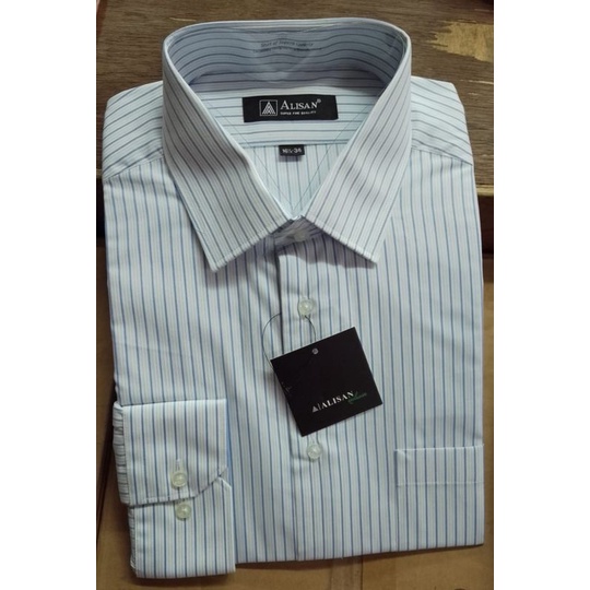 Alisan Kemeja Pria Motif Size XXL (16.5) Tangan Panjang