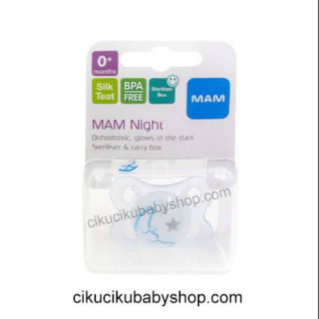 Jual Mam Pacifier Night 0+ / MPENG BAYI / DOT BAYI / BOTOL SUSU