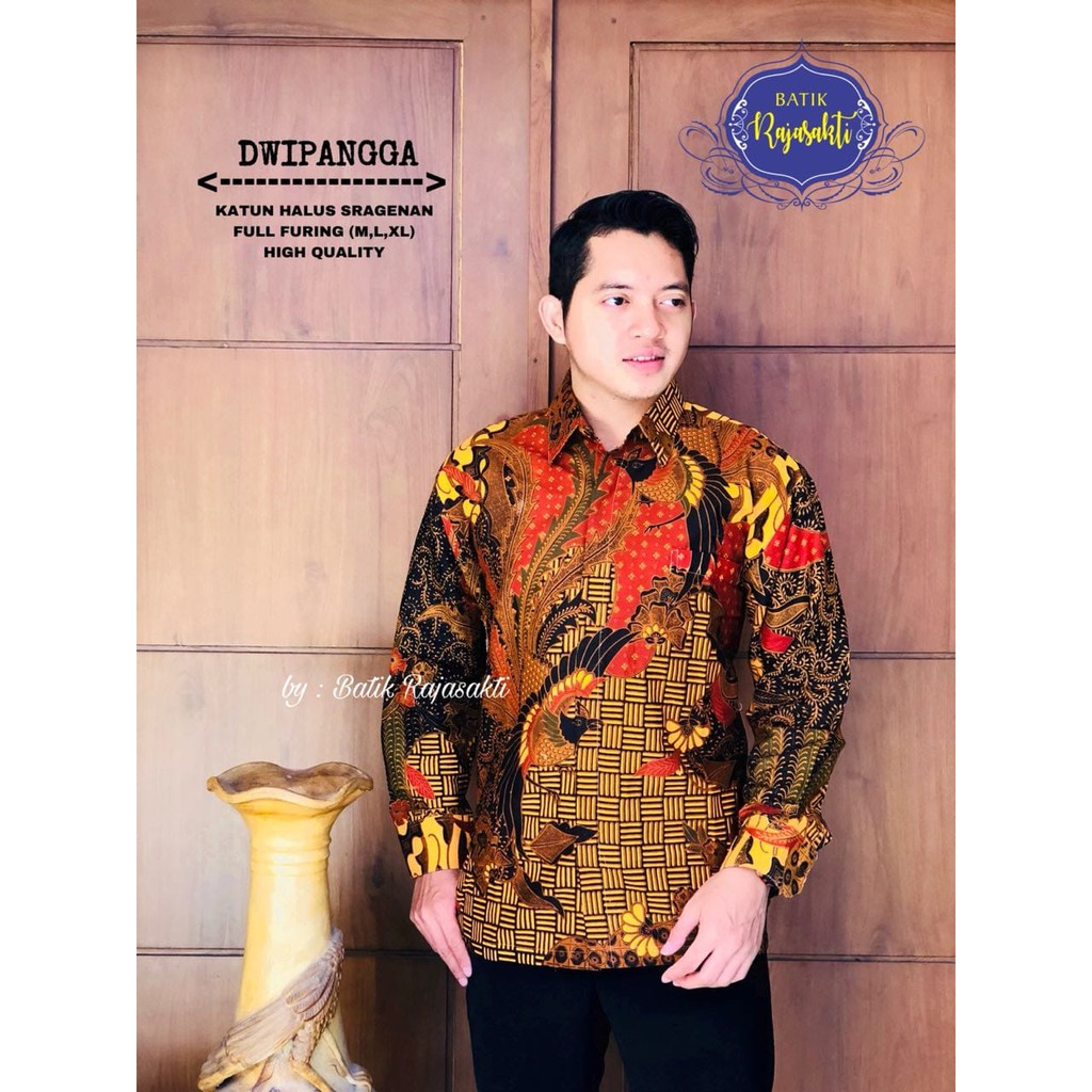 DWIPANGGA RAJASAKTI KEMEJA BATIK SOLO PRIA LENGAN PANJANG LAPIS FURING ATASAN BATIK PREMIUM MODERN KATUN HALUS BAHUWIRYA  BANAMITRA BANAMITRA PUTIH BANGSAWAN BAYU PUTRA BERLIAN BIRU BHARATAYUDA BIMASENA BIRENDRA BIRU INDAH BRAHMAKERTA BRAHMAKERTA MERAH