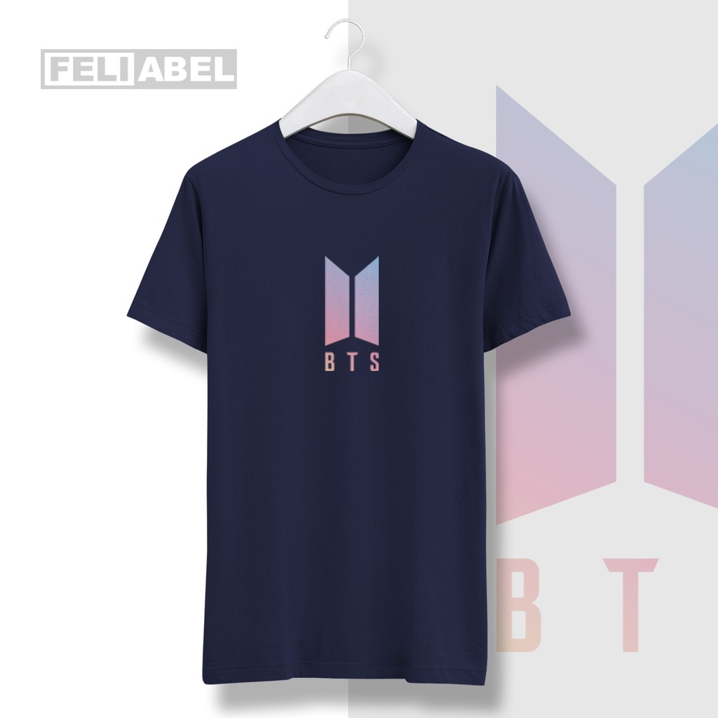 Kaos BTS logo | Baju Purple Ungu | Tshirt Tumblr Wanita