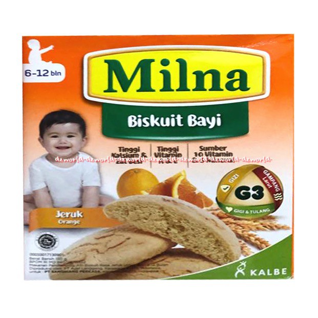 Milna Biskuit Bayi Instan Rasa Jeruk Biskuit Rasa Orange 130gr