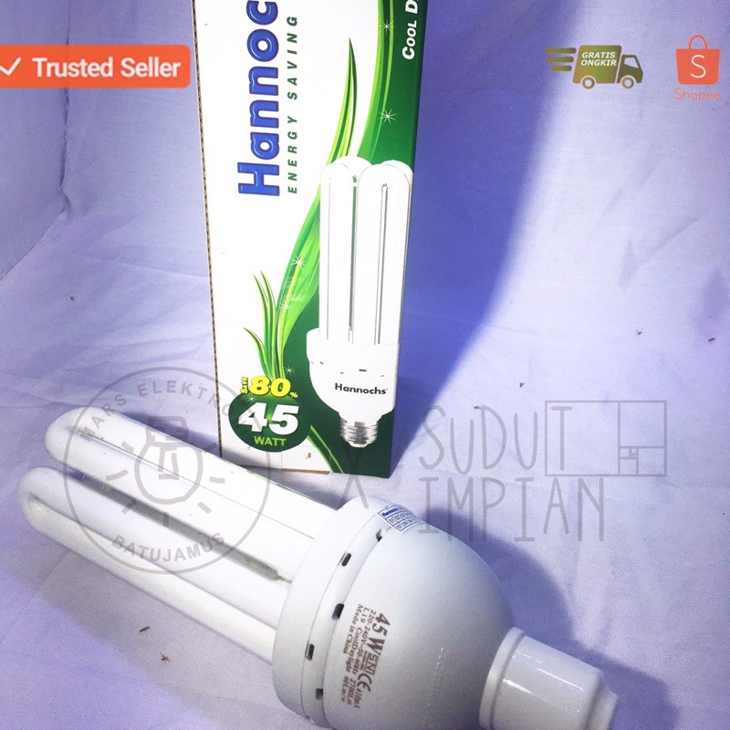 Lampu Hannochs 45 Watt 45W Jari Spiral Garansi 1 Tahun