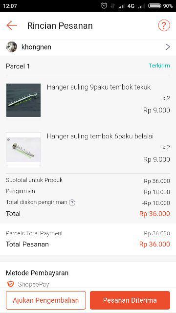 Hanger Suling Tembok 6paku  Belalai