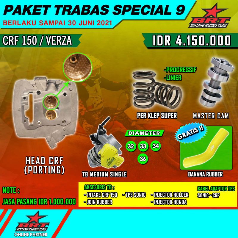 Paket Trabas Spesial BRT CRF 150/VERZA