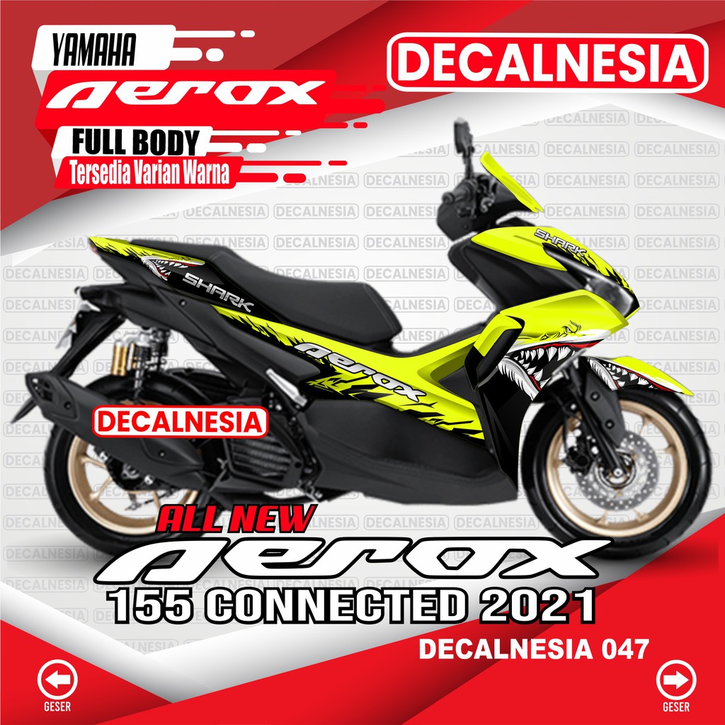 Stiker Decal Motor Aerox New 155 2021 2022 2023 2024 Full Body Connected Variasi Yamaha Modifikasi A