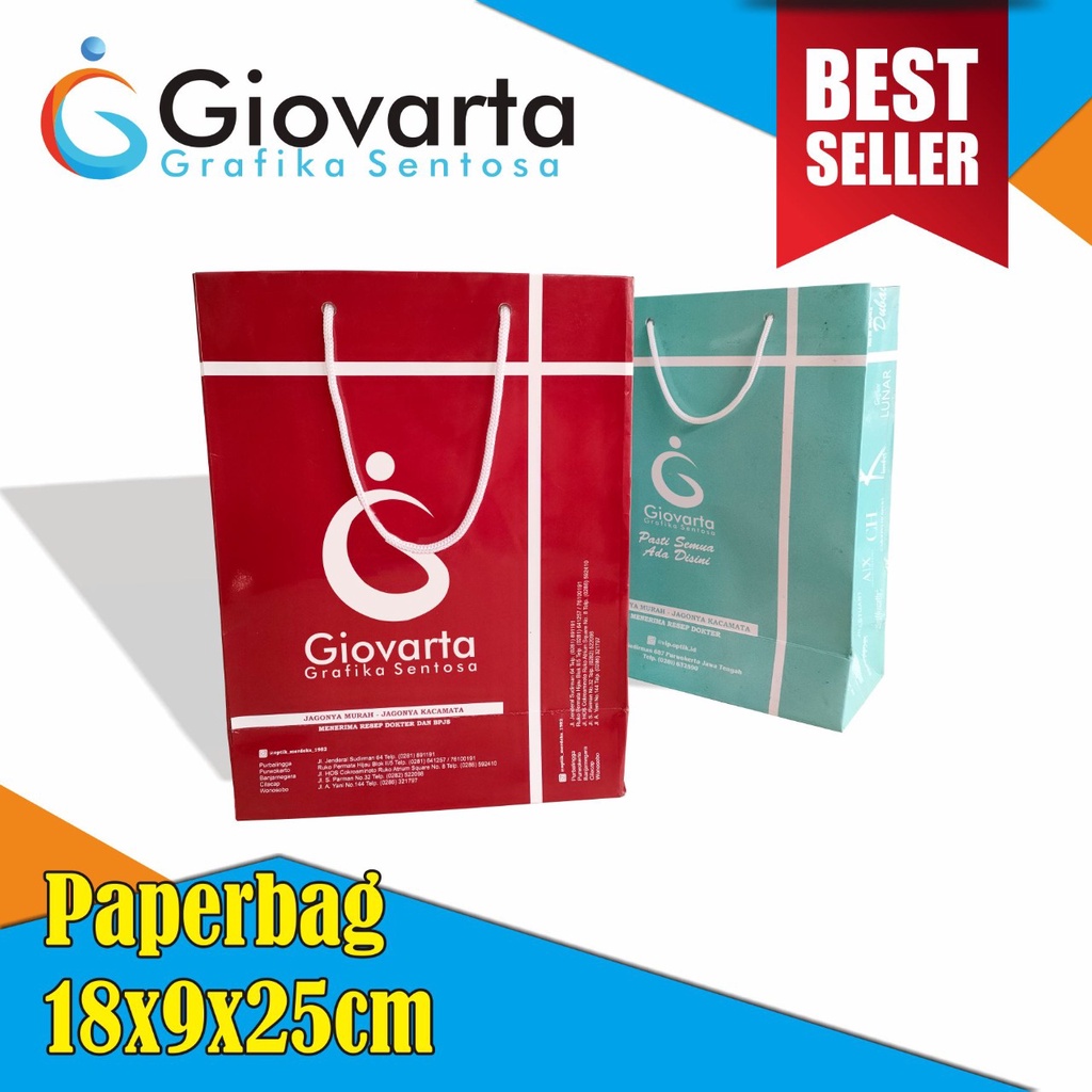 

Premium Paperbag Art Carton / Paperbag Murah Ukuran 18x8.9x25