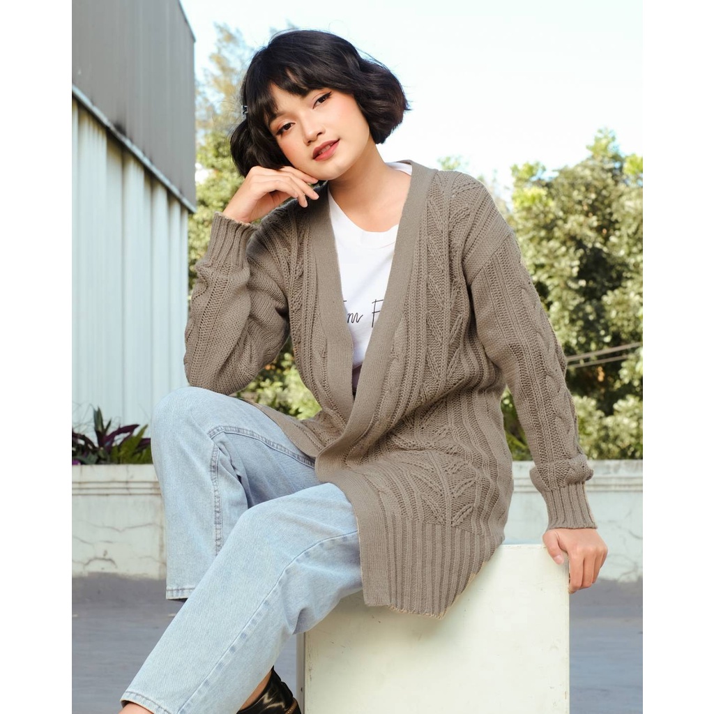 Myrubylicious CABLE GRANNY LONG CARDIGAN-8
