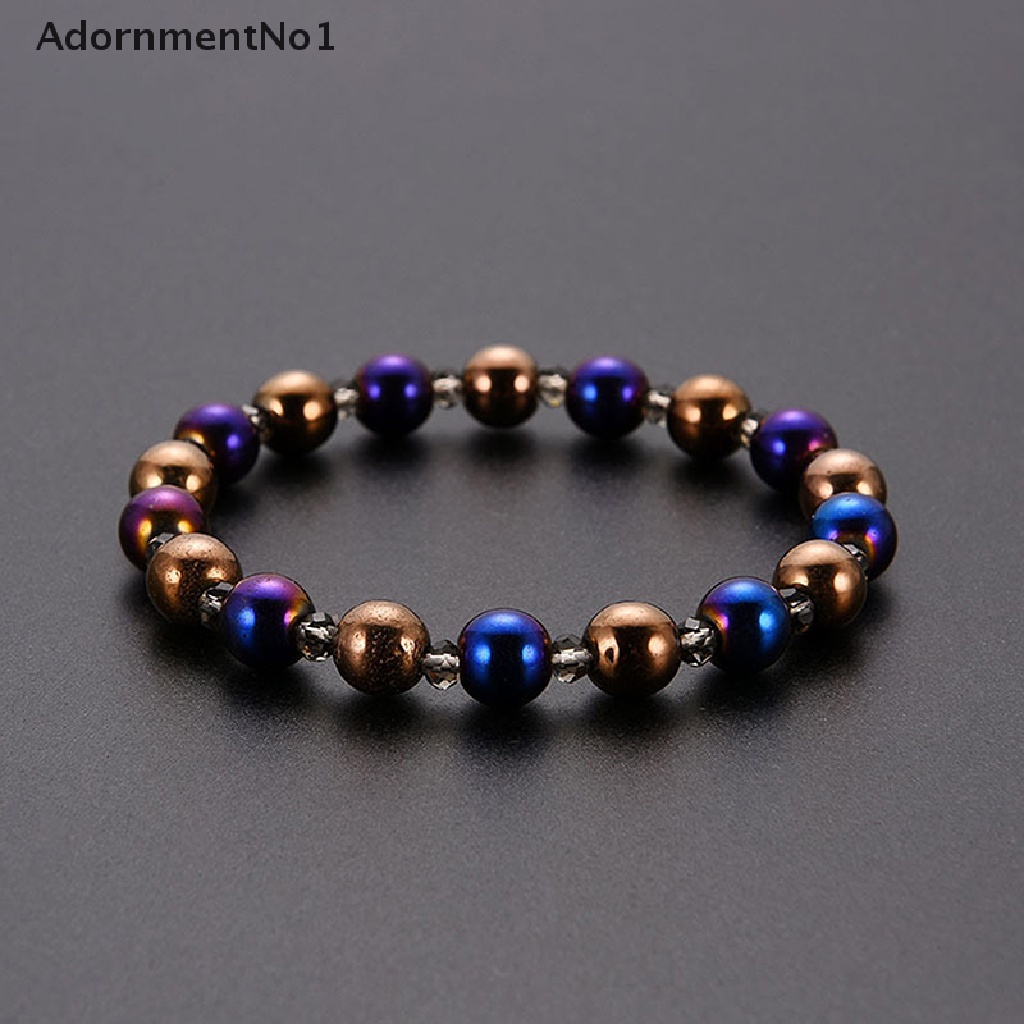 (AdornmentNo1) Gelang Tangan Manik-Manik Magnetik Warna-Warni Untuk Terapi Penurunan Berat Badan