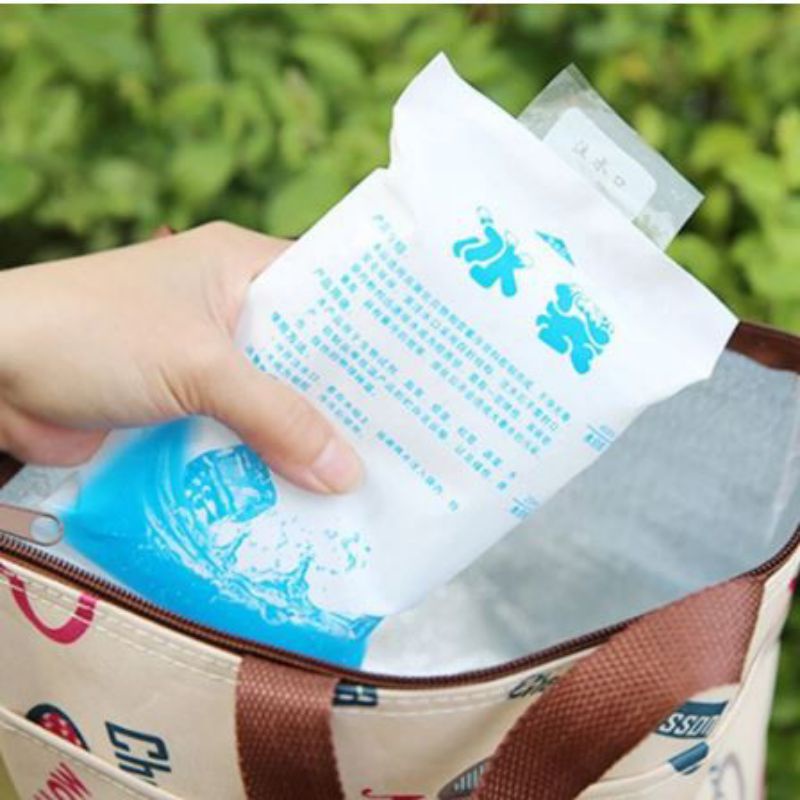 Ice Gel Pack 200ml Kantong Cooler Bag Pendingin Air Es Batu Cool Jelly Reuseable Frozen Food Biang