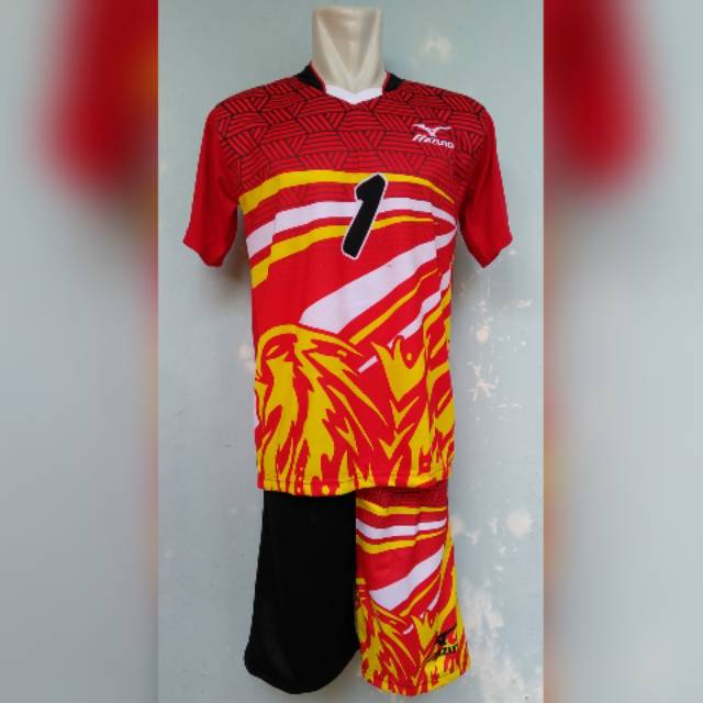 Baju volly print mizuno