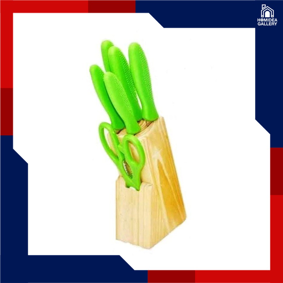 Oxone Pisau Dapur Warna - OX-961 - Hijau perlengkapan dapur pisau set