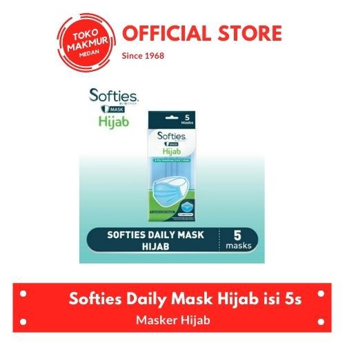 SOFTIES MASKER DAILY MASK HEADLOOP ISI 5 PCS HIJAB