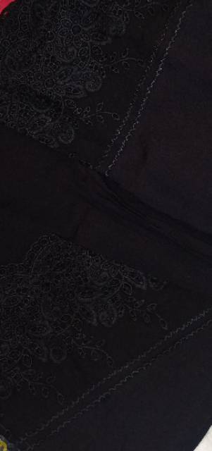 MUKENA RAYON SITI KHADIJAH RAYON HITAM PREMIUM