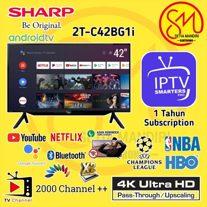 KARGO | SHARP 2T-C42BG1i Smart Android LED TV 42 Inch Full HD Digital Termurah