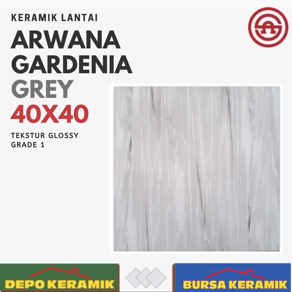  Keramik  Lantai 40x40  Arwana Gardenia Grey  Shopee Indonesia