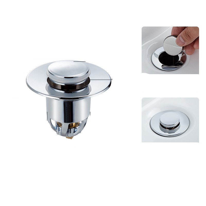 [Universal Wash Basin Bounce Drain] [Stainless Steel Plug-in Drain Bounce Core, Bounce Head] [Bathroom &amp; Kitchen Anti-clogging Sink Filter]