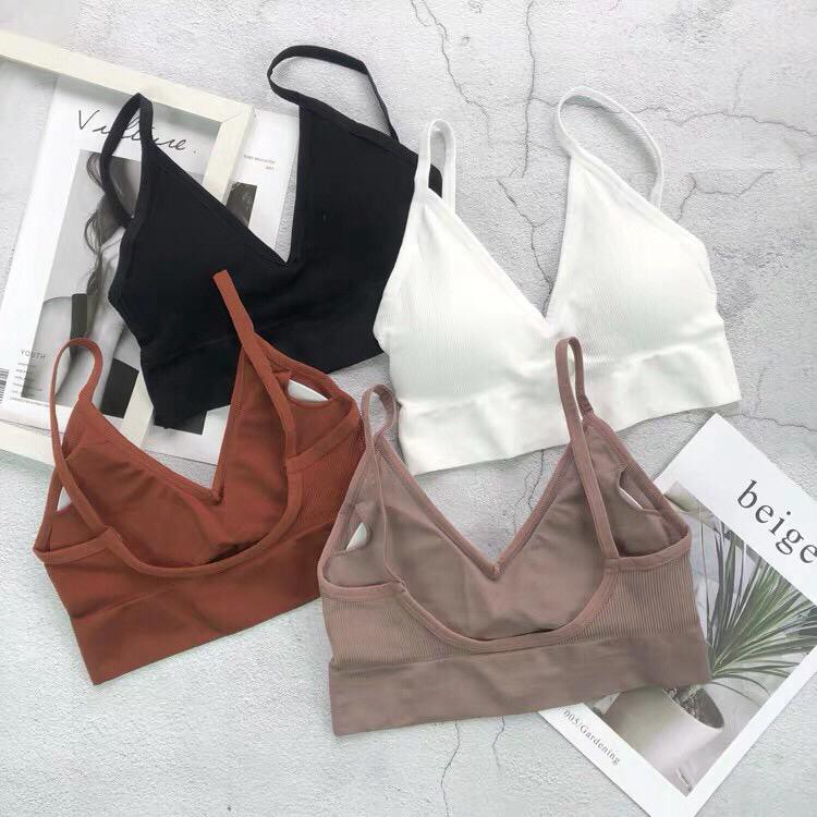 WINGALERY Bra Wanita Tanpa Kawat Bahan Halus Pakaian Dalam bralette Push Up Elastis 1012