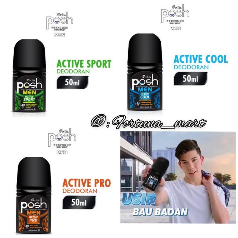 Posh Deodorant Men Active Cool 50ml | POSH Anti - Deodorant