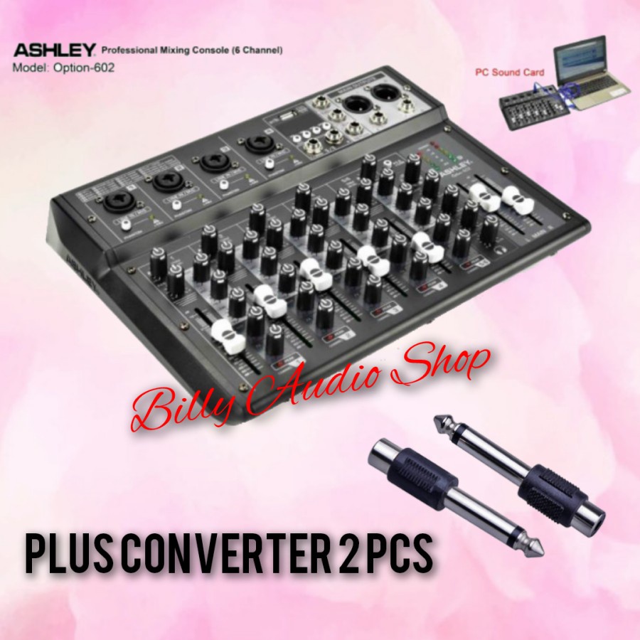 MIXER ASHLEY OPTION 602 /OPTION602 USB,BLUETOOTH 6 CHANNEL