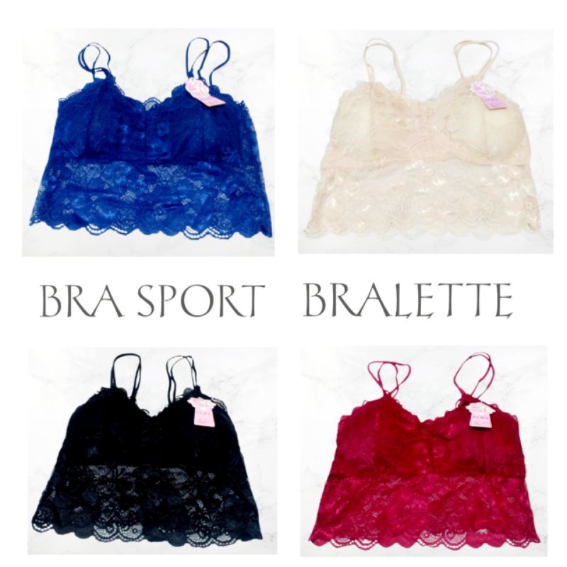 BRA SPORT FEMA miniset busa BRALETTE sexy brukat