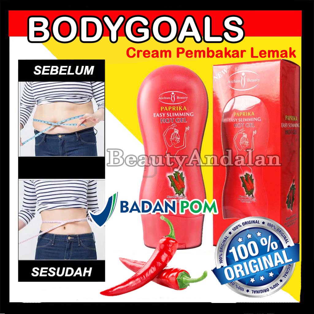 BODYGOALS CREAM BODYGOALS ORI Cream Pelangsing Perut dan Pembakar Lemak Perut Buncit Bodygoals Shop 