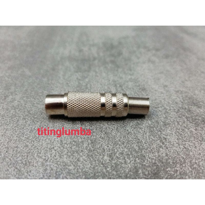 Jack Antena TV RF Male Besi Metal – Konektor Sambungan Kabel Antena TV Universal