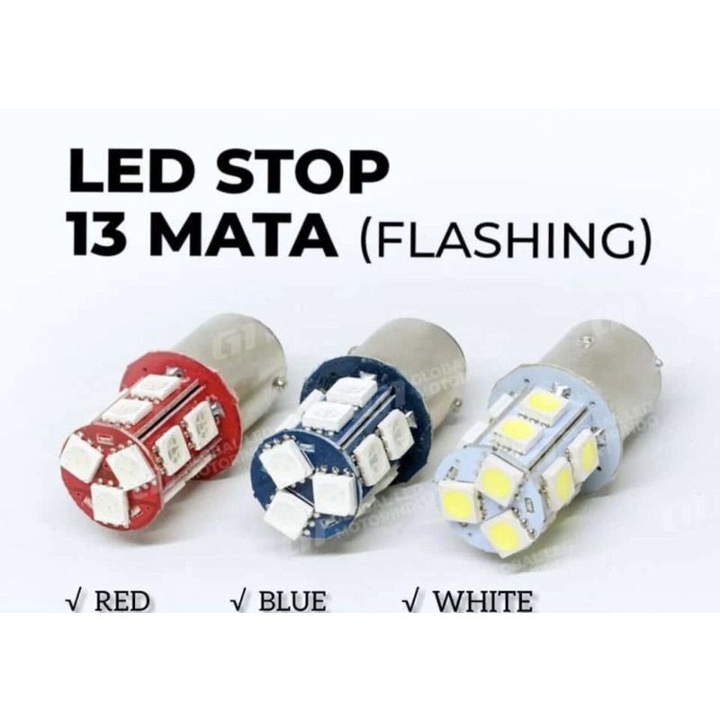 lampu rem LED stoplamp 13 titik Strobo universal motor mobil