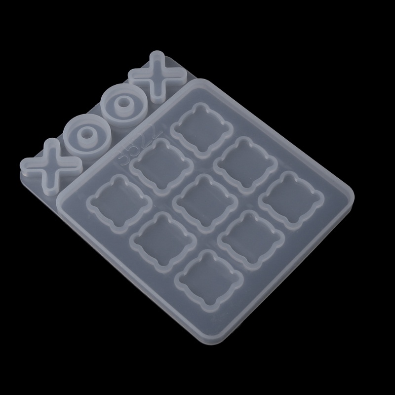 SIY  Small Tic Tac Toe Molds for Resin Casting Small O X Board Game Silicone Mold DIY Craft Classic Board Family Games Molds