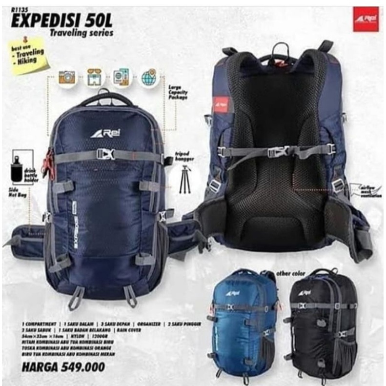 Tas Ransel REI Expedisi 50L Arei Outdoorgear