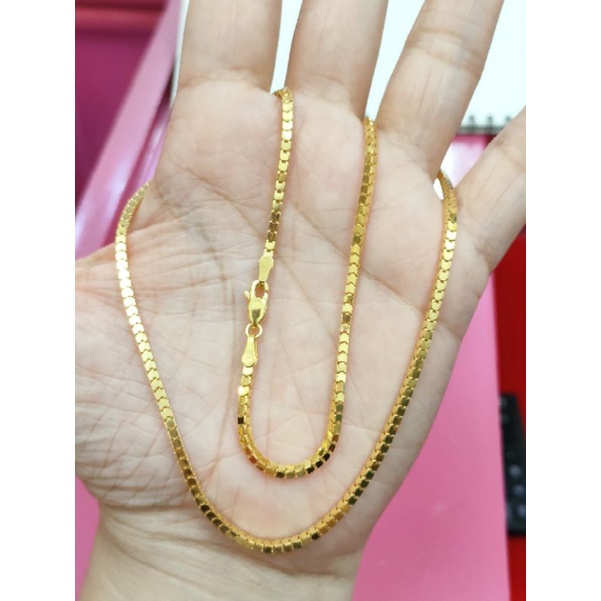 KALUNG MILANO KACA JUMBO DEWASA PERAK 925 LAPIS EMAS 24K