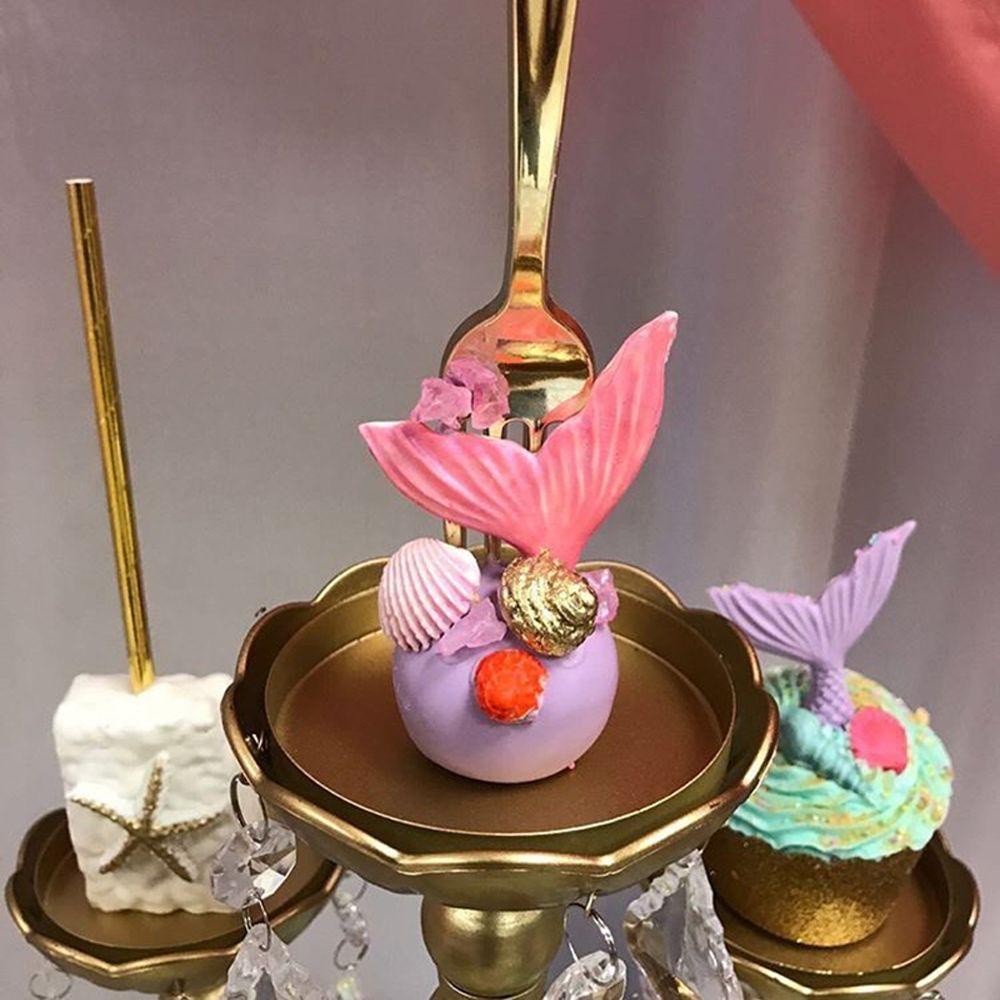 Suyo Cetakan Silikon Bentuk Ekor Mermaid Untuk Membuat Kue / Permen / Pastry