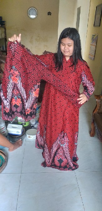 Batik Couple Keluarga Sania Ruffle Ori Ndoro Jowi Dnt