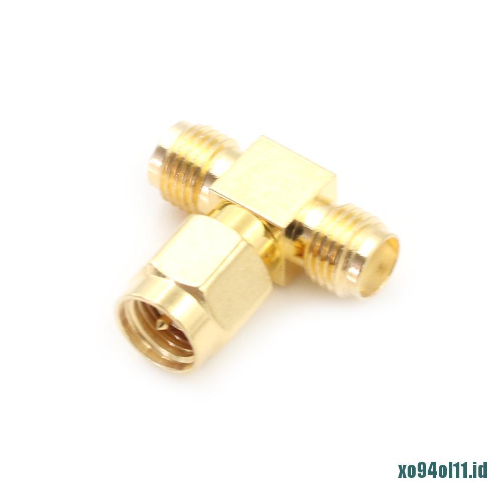 &lt; Xo94 &gt; Adapter Konektor SMA Male Ke 2 Female Tipe T RF Coaxial Plug Ke Jack 3