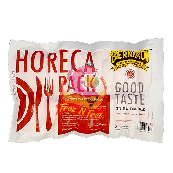 

BERNARDI Sosis Sapi 1000 Gram - Horeca Pack VP