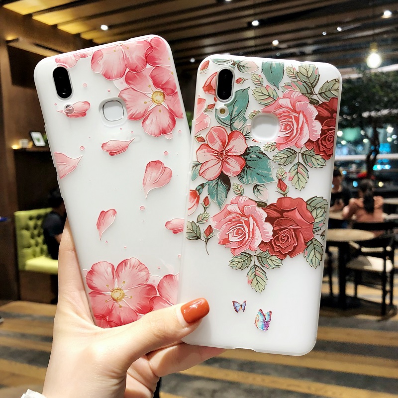 Casing Bunga Soft Case VIVO S1 V17 pro Y19 Y12 Y91 Y17 V15