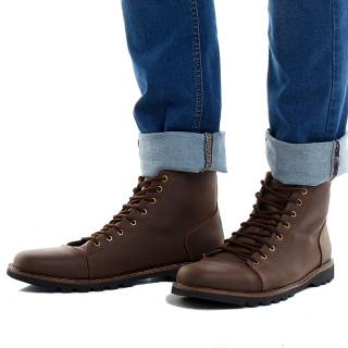 FLEMING BROWN Sepatu  Boots  Pria Safety Cowok Kerja 