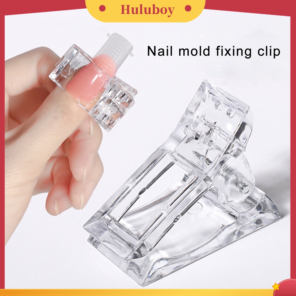 Huluboy Huluboy♡ 10pcs Klip Pembentuk Kuku Extension Bahan Resin Tahan Lama Untuk Pemula