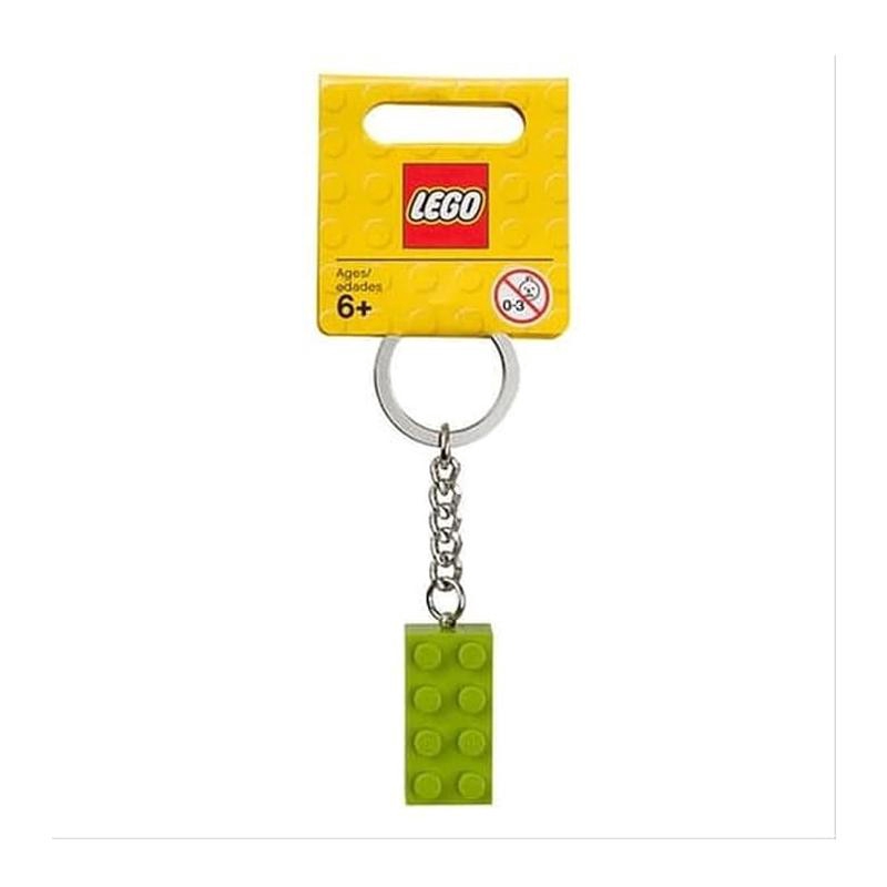 Lego Brick keychain 2x4 Lime Green Free Engrave