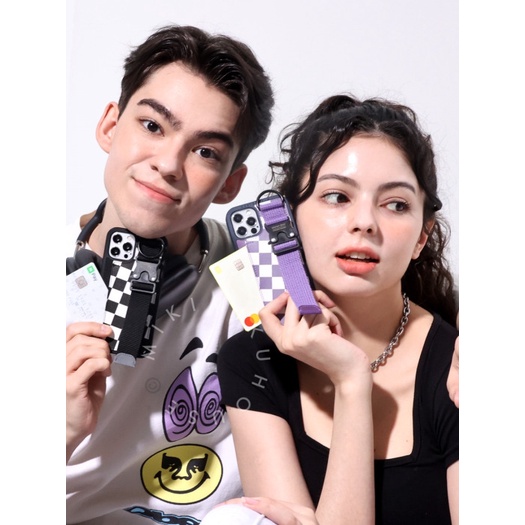 KOREA Buckle Strap Checkerboard Case OFFICIAL CASING 13 12 HP DESIGNSKIN KOREAN SKIN BRAND EUNWOO PR