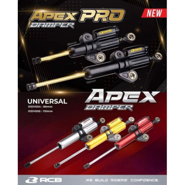 NEW DAMPER APEX PRO RCB UNIVERSAL 80 - 110MM