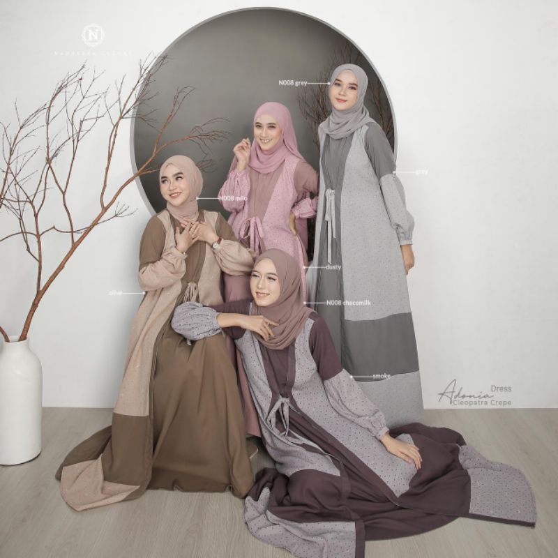 ADONIA DRESS NADHEERA LUXURY ✔ READY STOCK COD
